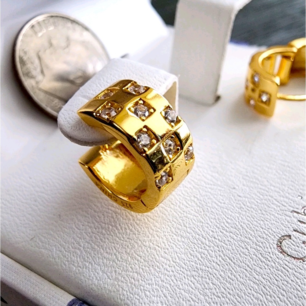 STERLING SILVER & CUBIC ZIRCONIA EARRINGS by Rachel Zoe